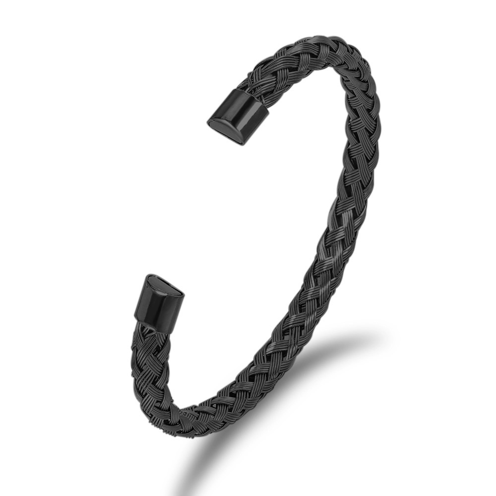 BLACK STAINLESS STEEL BANGLE